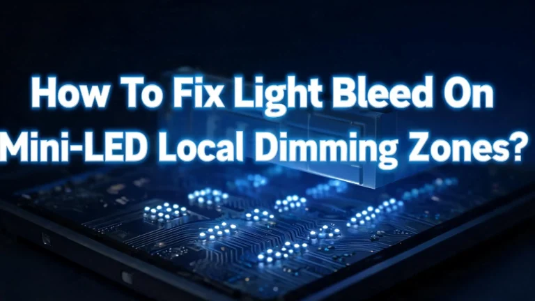 How To Fix Light Bleed On Mini LED Local Dimming Zones?