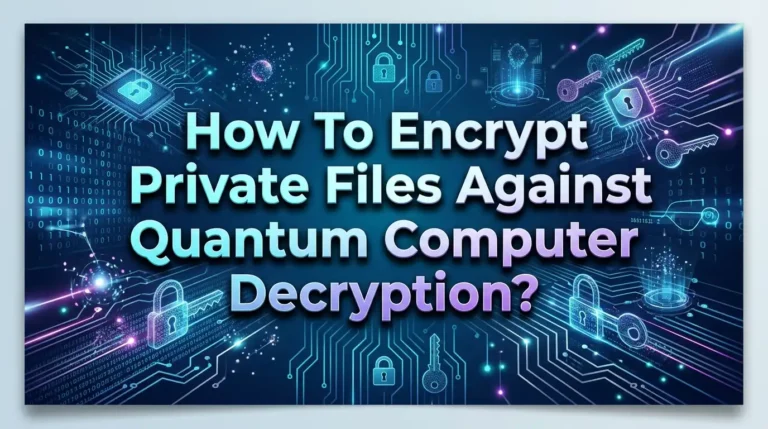 How To Encrypt Private Files Against Quantum Computer Decryption?