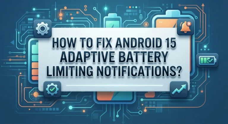 How To Fix Android 15 Adaptive Battery Limiting Notifications?